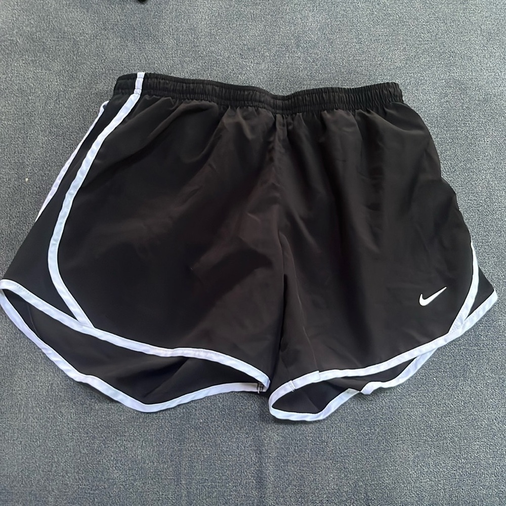 Girls Nike black and white athletic shorts
